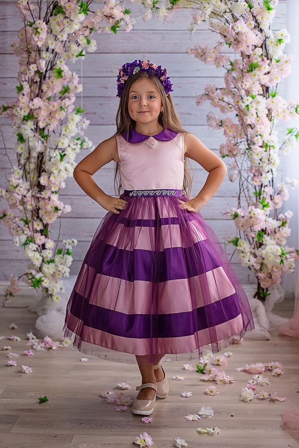 Стильное детское платье для девочки Chick Violet