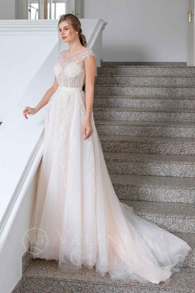 Свадебное платье бохо с длинным рукавом Ophelia ✓расшито бисером 