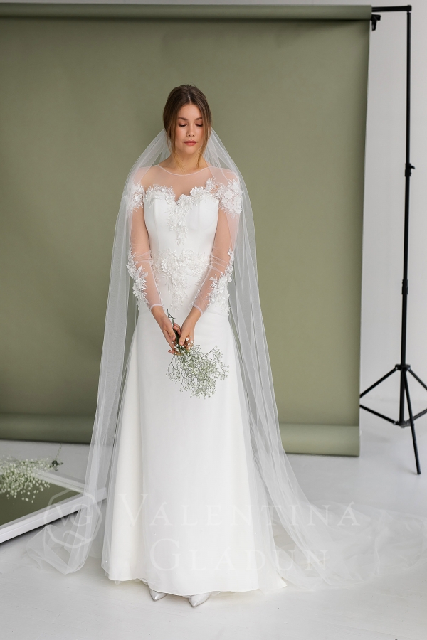 Свадебное платье 2021 цвета айвори
