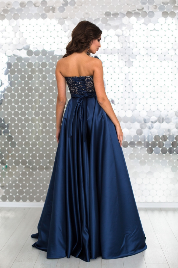 длинное платье в пол синего цвета Roxy