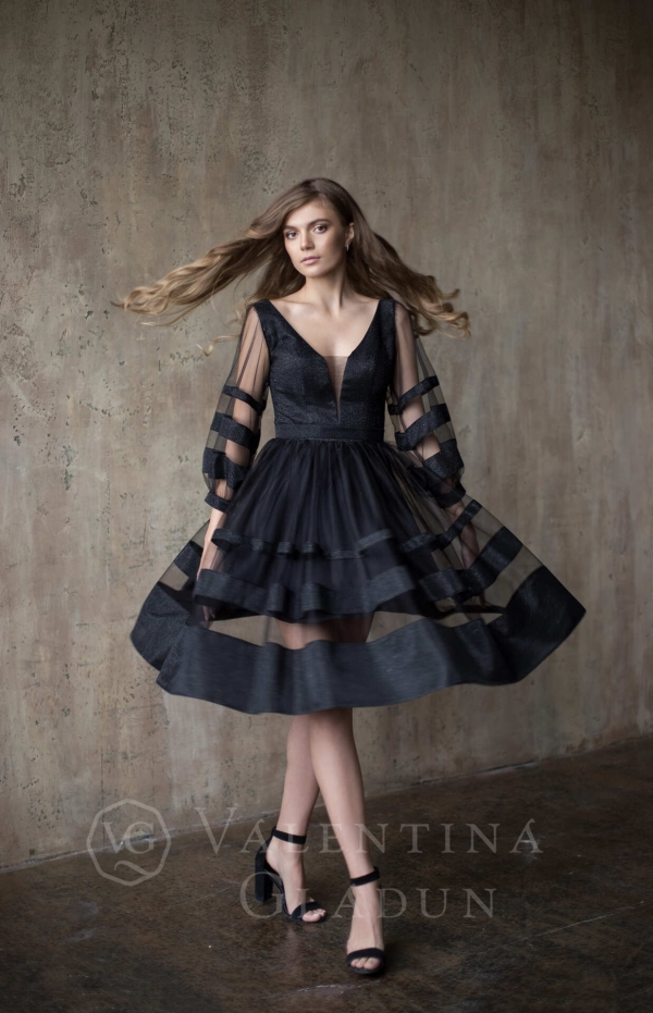 Черное миди платье Кристел 2020-21 коллекция NOIR