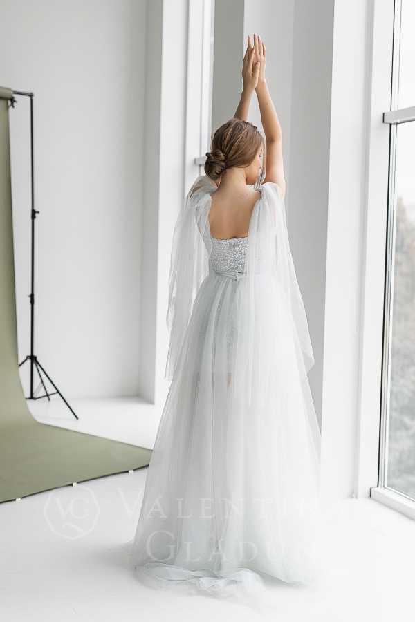 Свадебное платье-трансформер со съемной юбкой Bayonne
