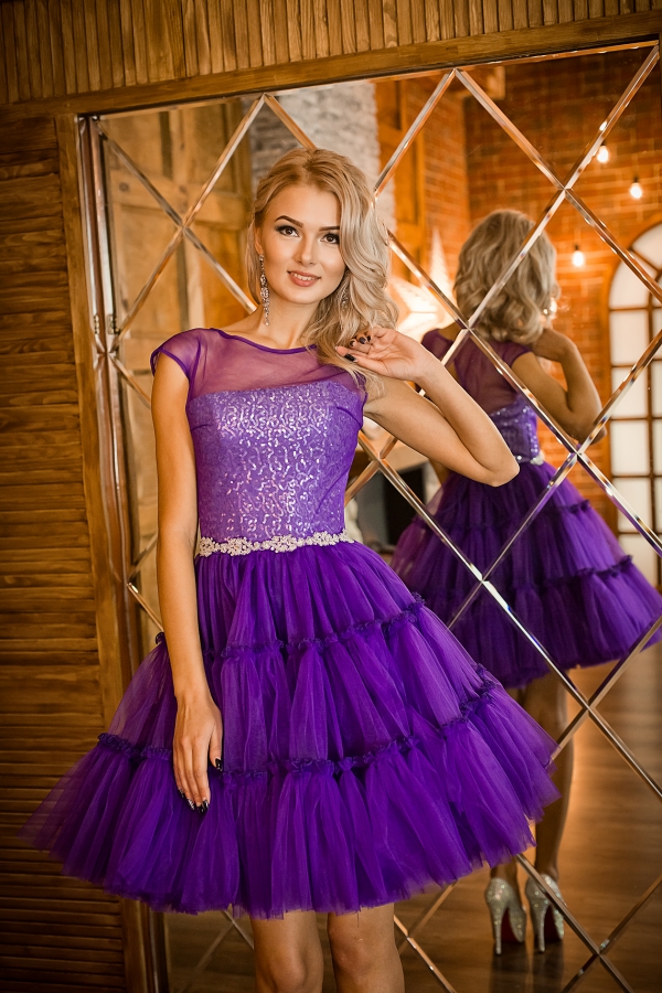 короткое пышное коктейльное платье Energy Валентина Гладун