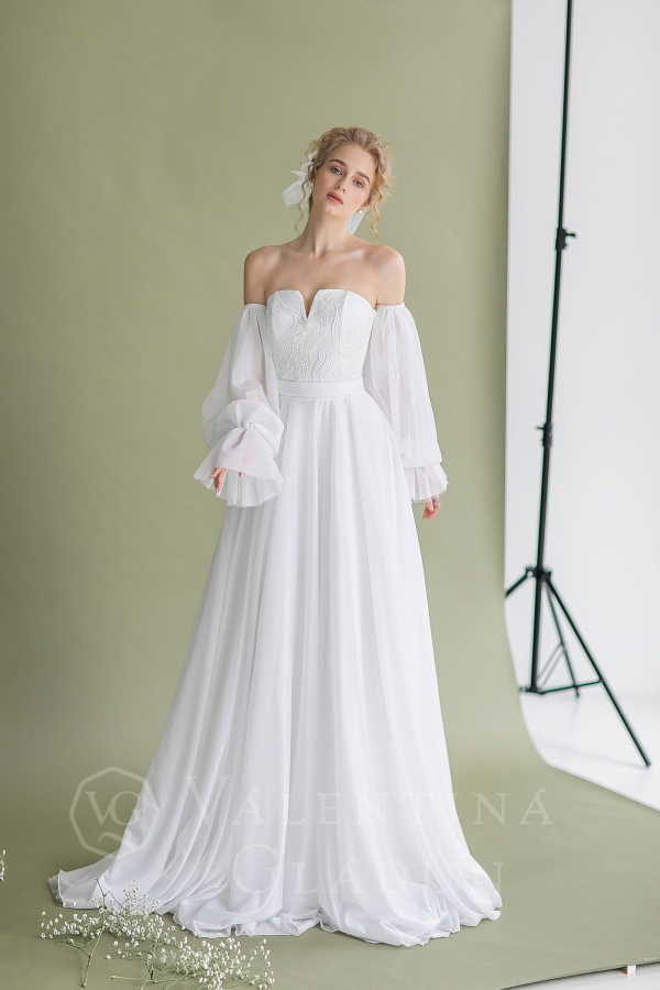 Свадебное платье с корсетом Биарриц 2021