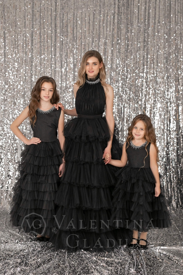 Rossini black парные платья для мамы и дочки от Валентины Гладун
