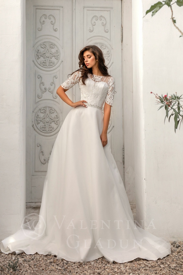 атласное свадебное платье Лигурия коллекции 2020